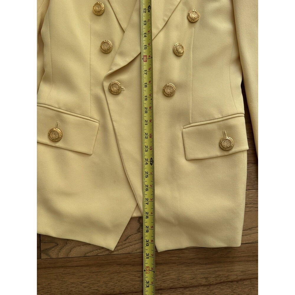 CHRISTIAN DIOR Vintage 90s Blazer Women’s Yellow Gold Button Double Breasted - Picture 14 of 16
